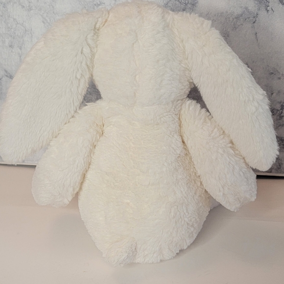 Manhattan Toy Co. Plush White Bunny with Bee Pattern inside Ears - Picture 4 of 7